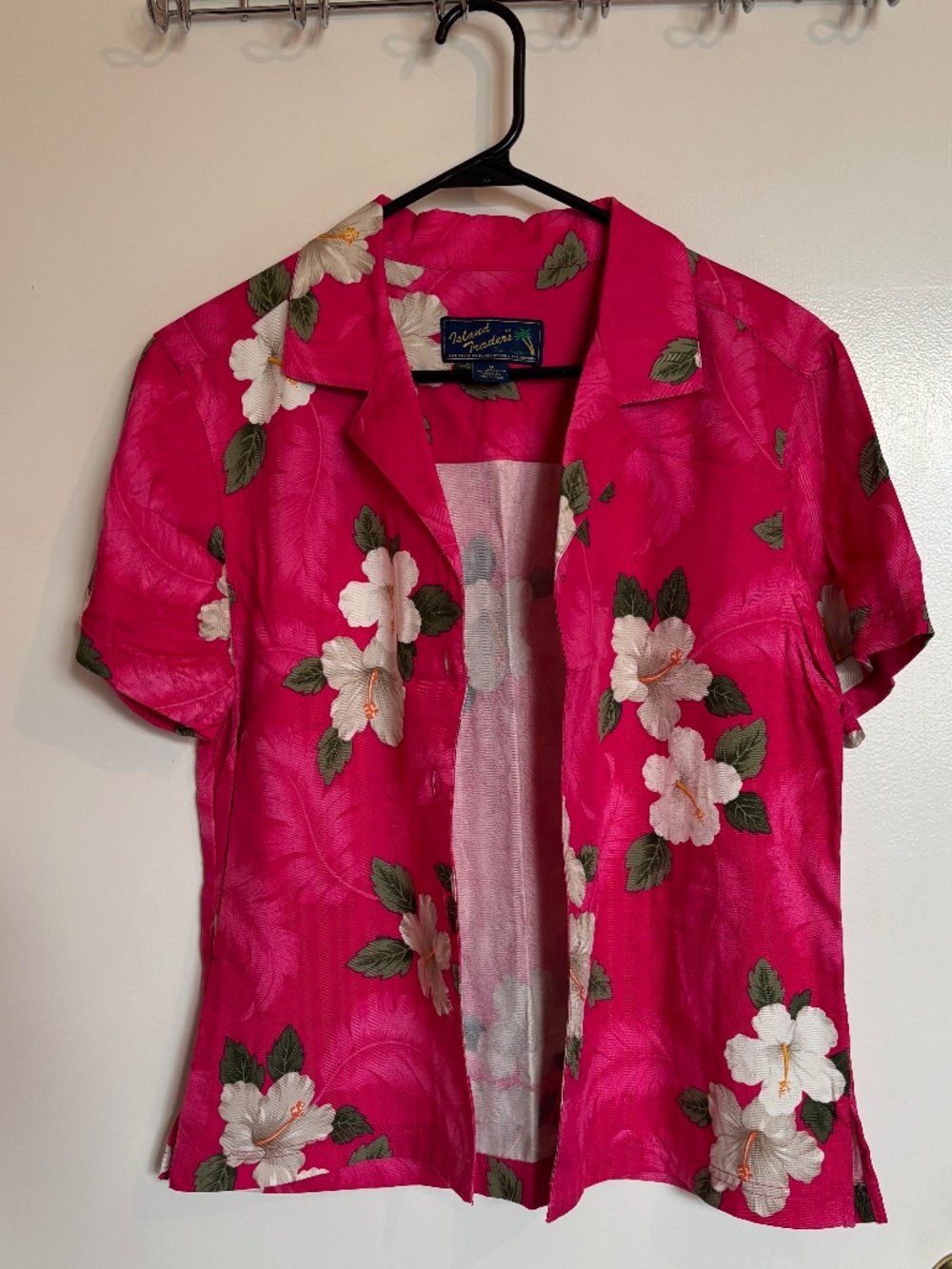 Tropical Pink Tiki Shirt Size M